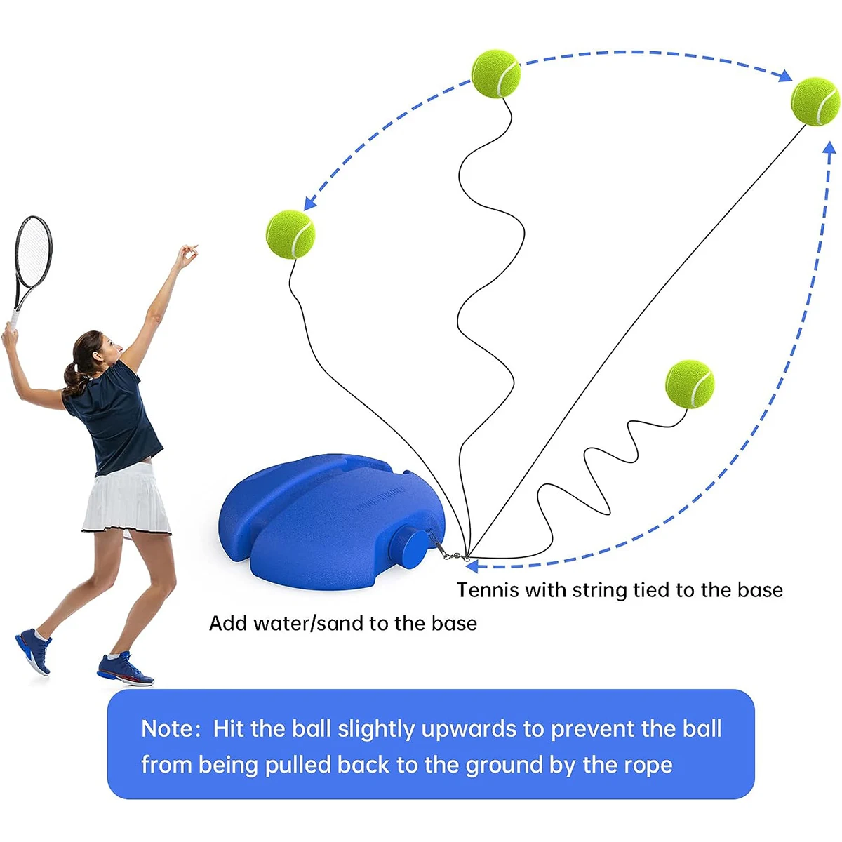 Tennis Training Ball Tennis Trainer Professional Training Primary Tool Exercise Self-study Rebound Ball Indoor Tennis Practice