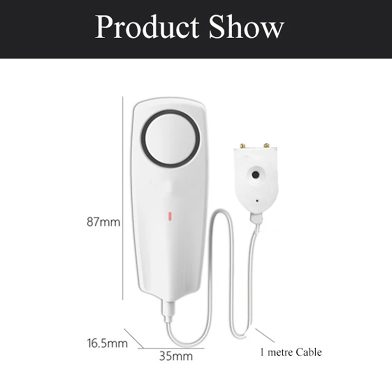 Tuya-WiFi Líquido Vazamento Sensor, Vazamento Overflow, Buzzer, App Push Alertas de Alarme, Vida Inteligente