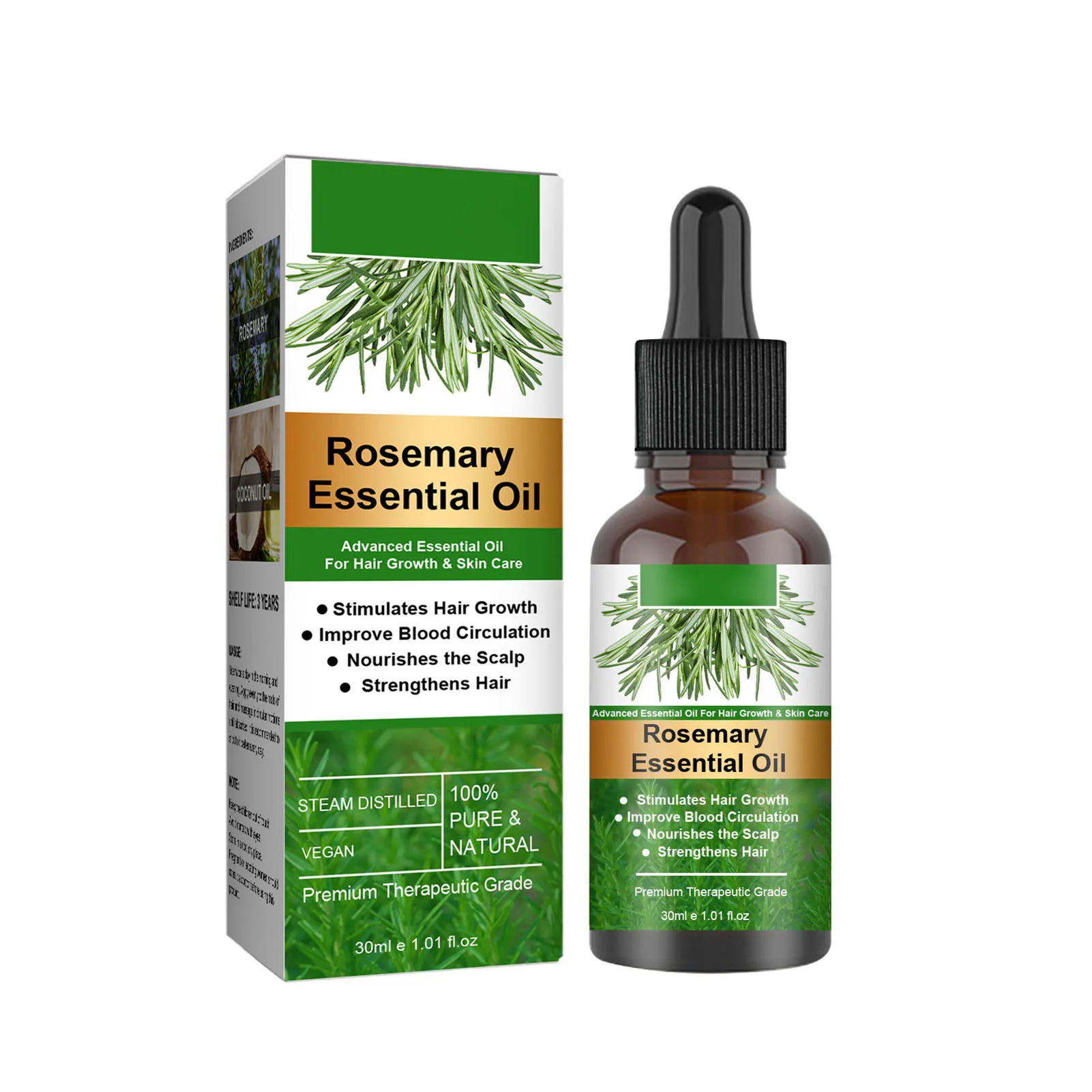 Rosemary Hair Care Essential Oil Natural Anti-loss Hair Care Essential Oil for Providing Intense Moisture for All Hair Types