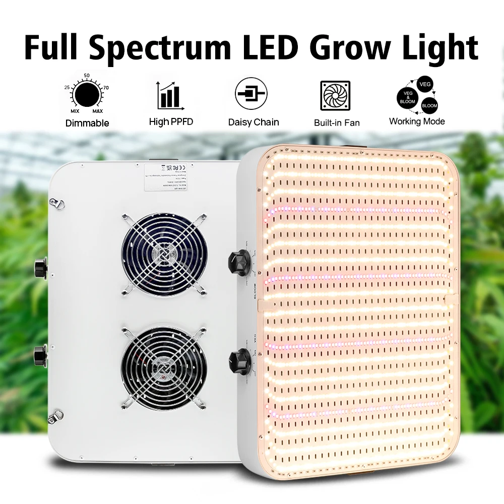 LED Grow Light Full Spectrum 100W 120W 200W LM281B With EU Plug For Greenhouse Hydroponic Plant Growth Lighting