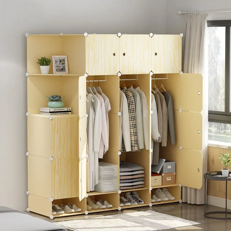 Clothes Portable Closet Organizer Storage Partitions Shelf Wardrobe Filing Plastic Space Saving Guarda Roupa Salon Furniture