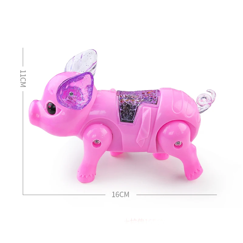 2024 New Pink Color Electric Walking Pig Toy With Light Musical Kids Funny Electronics Toy Children Birthday Gift Toys