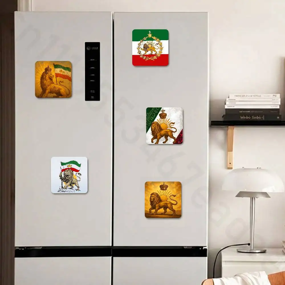 Imperial Coat of Arms of Iran Fridge Magnets Magnetic Refrigerator Memorial Gifts For Kitchen Office Locker Travel Home Deco