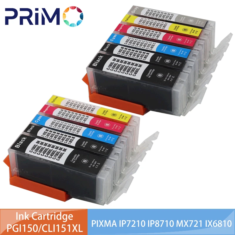 PGI-150 CLI-151 PGI 150 CLI 151 Compatible Ink Cartridge For Canon PIXMA IP7210 IP8710 MX721 IX6810 MG6310 MG5610 MG5410 MG5510