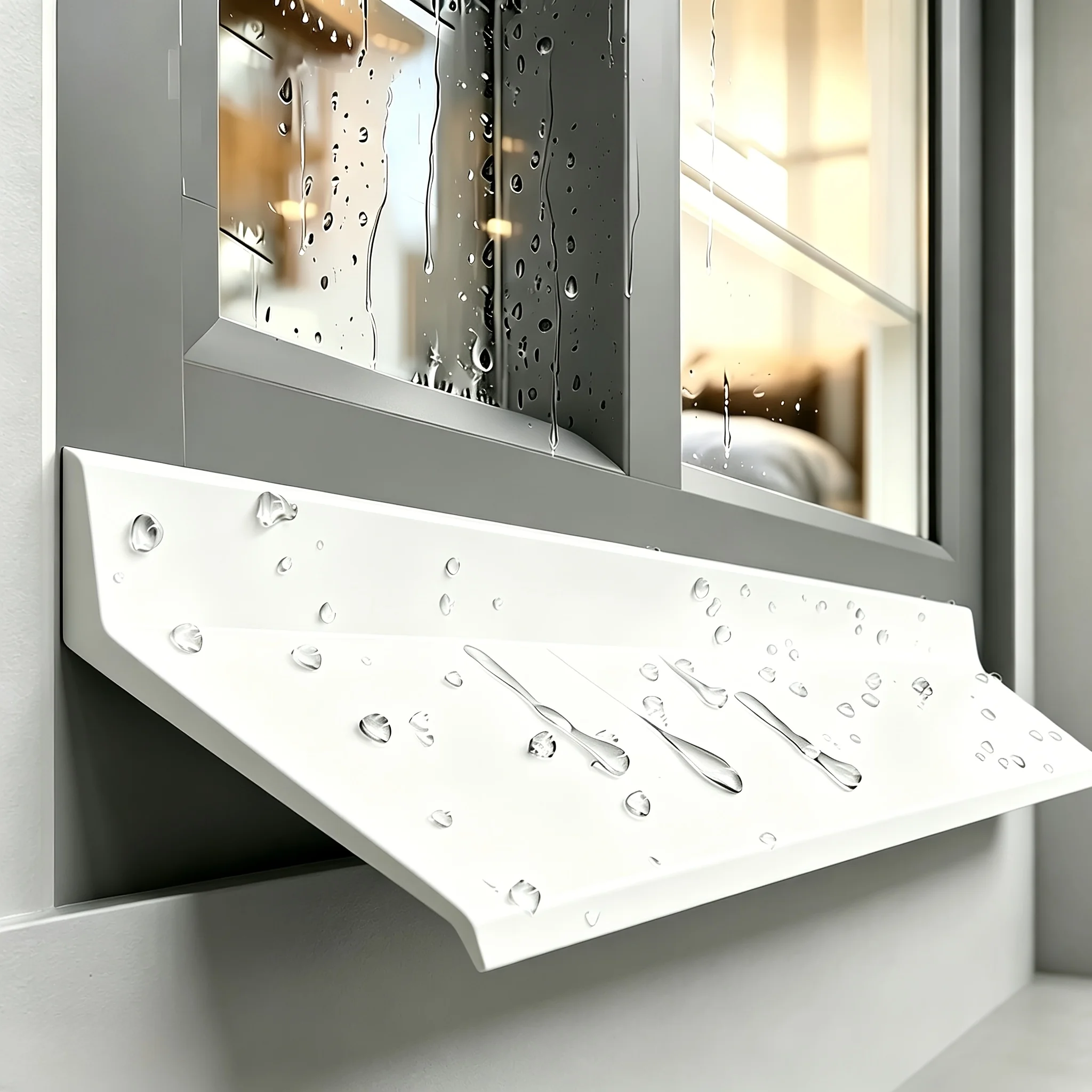 1PC Window Waterproof Seal Strip, Self-Adhesive Weatherstrip Outdoor Window Sill Gap Rainproof Seal, Prevents Rainwater Backflow
