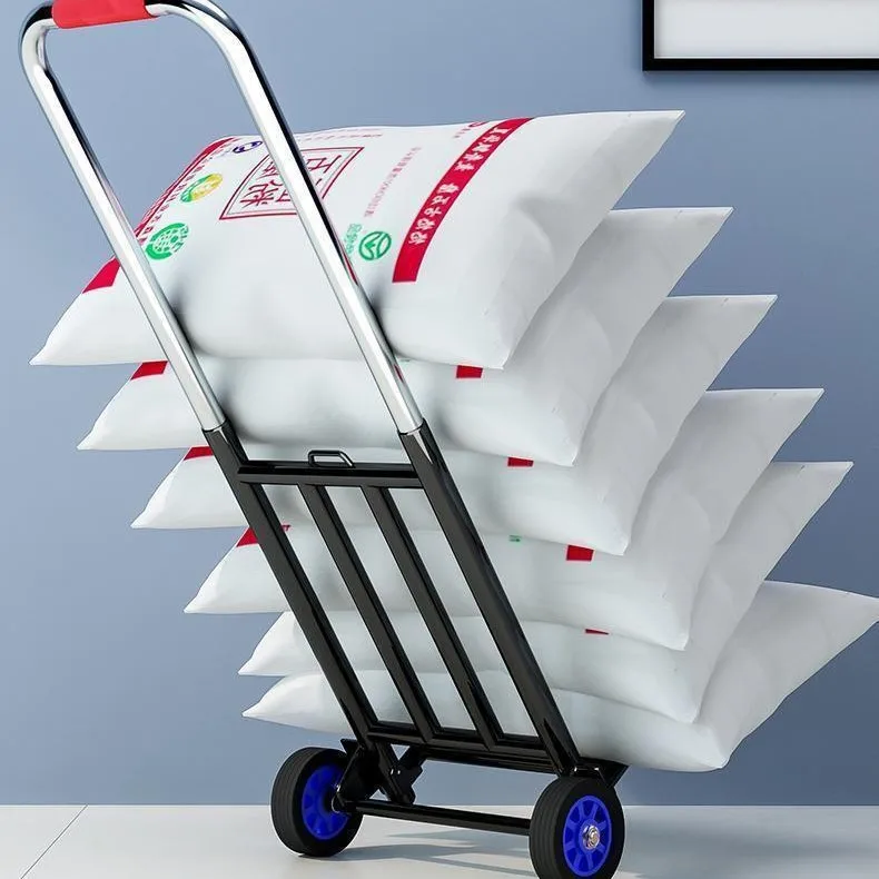home-use-hand-pulled-shopping-cart-stacking-luggage-cart-load-bearing-king-small-pulling-cart-small-push-cart-anti-static-wheels