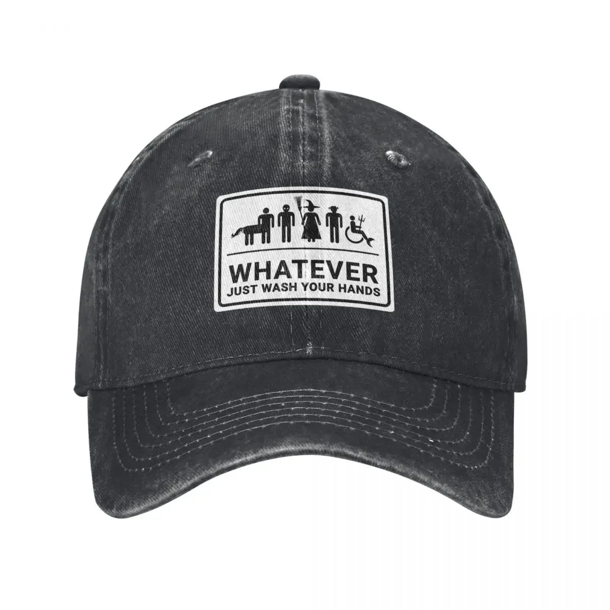 whatever just wash your hands Baseball Cap Rugby Fashion Beach Sunscreen Funny hats Elegant Women's Hats Men's