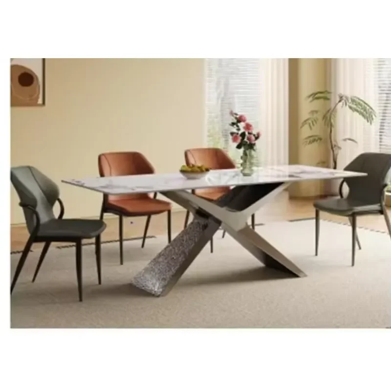 #Dining Room Top Modern European Design Marble Dining Table High Quality Dining Chair Table Configuration of 6 8 Seats