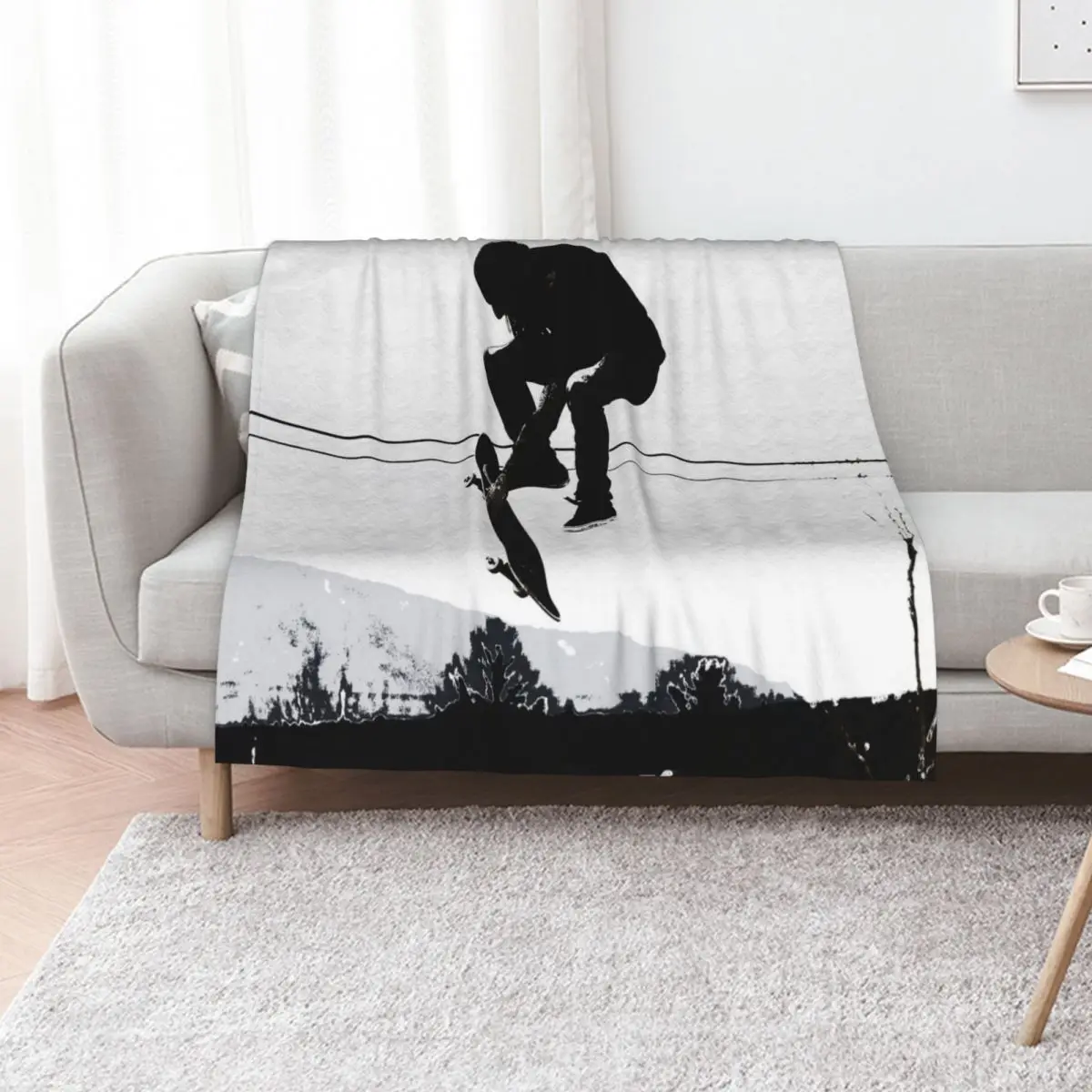 Flying High Skateboarder Throw Blanket Furrys Blankets For Baby Bed Soft Big Blankets Sofas Of Decoration Winter beds Blankets