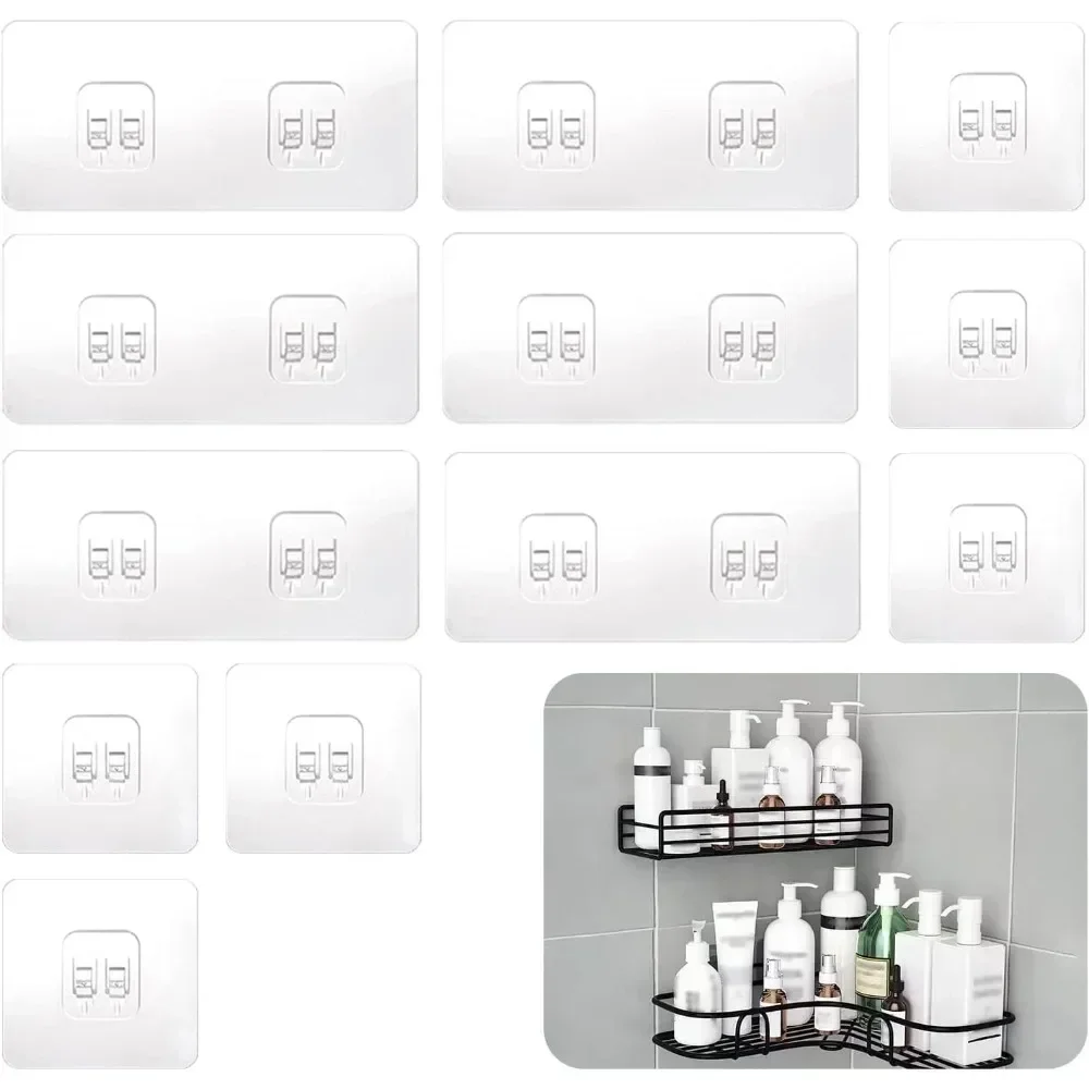 شفافة المنزل سلس لاصق السنانير الاكريليك قوية ذاتية اللصق السنانير الحمام المطبخ مخلب مشبك شماعات جدار شنق الرف