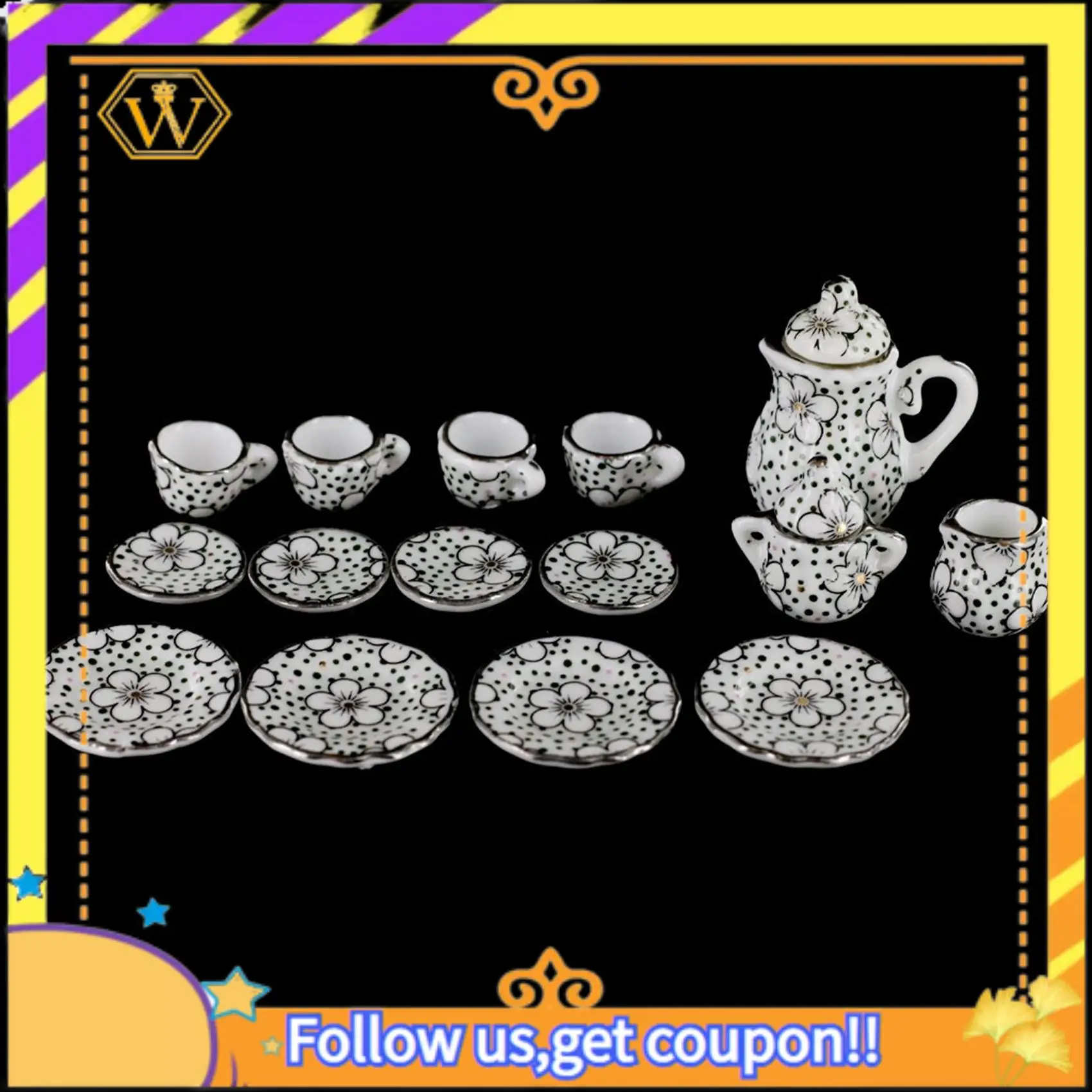 

A01K-2X Porcelain Tea Set Eating Utensils 15Pzs Daisy Pattern