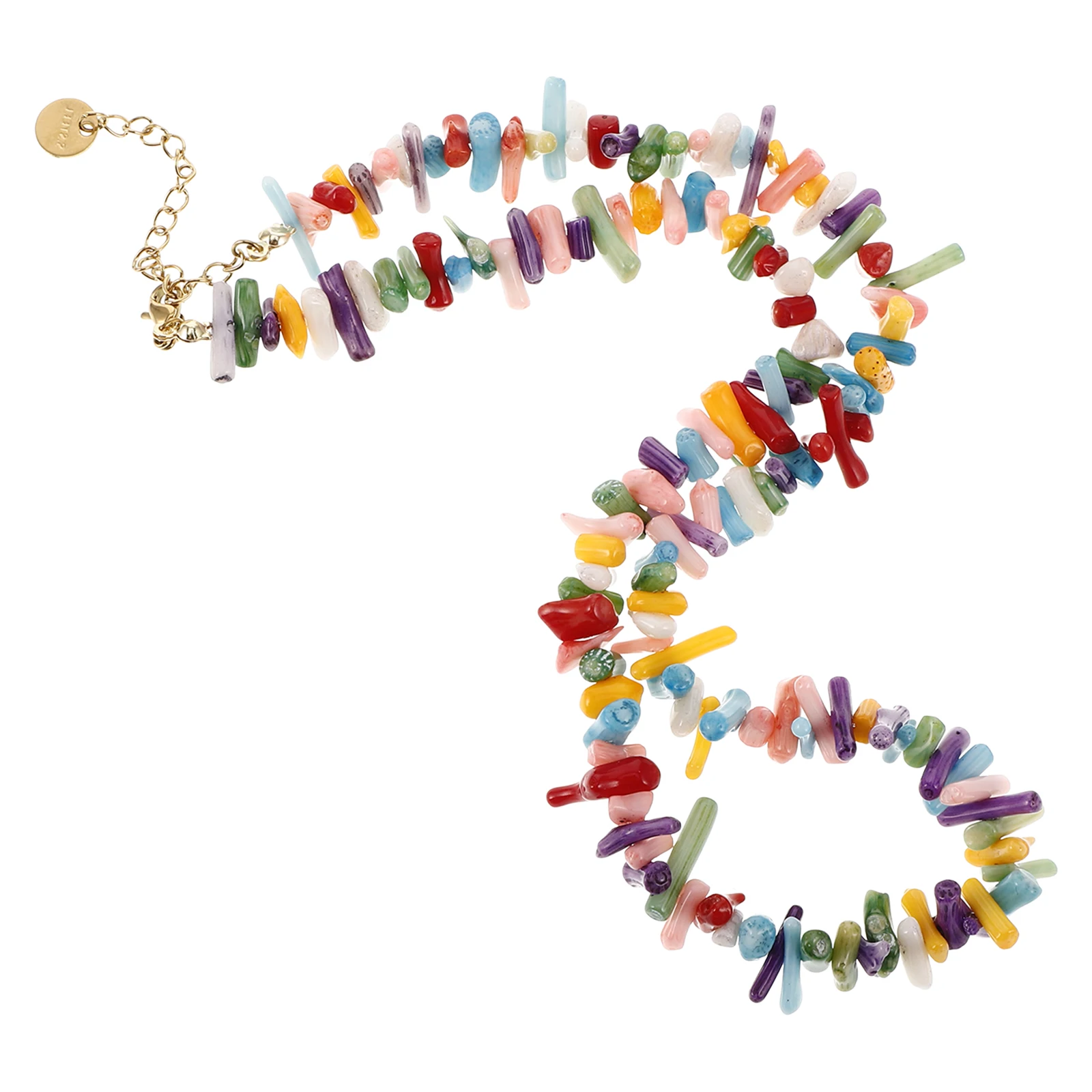 

Baroque Style Coral Necklace for Women Purple Beaded Choker Beach Jewelry Summer Outfit Essential Vacation Fashion Accessory