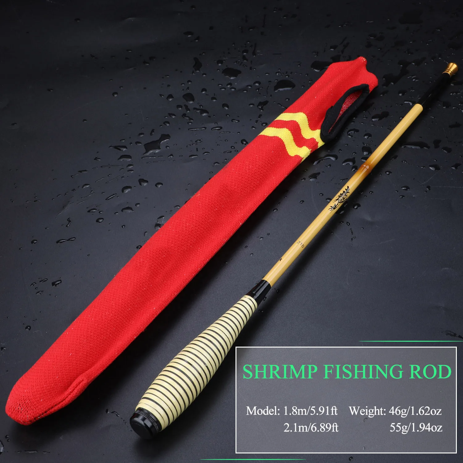 Sougayilang 1.8m 2.1m 46g Stream Fishing Pole Super Light 43cm Telescopic Rod Hand Freshwater Shrimp Fishing Rods Stream Rods