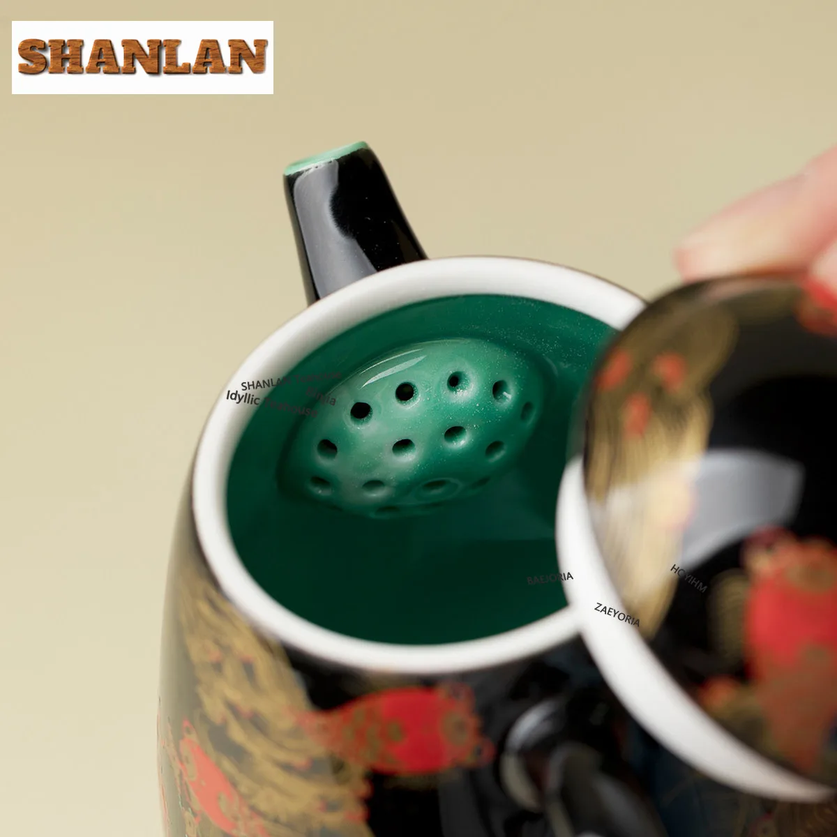HOYIHM 190ml Fish Leaping Treasure Teapot Vintage Tea Infuser Pot Tea Maker Kettle with Strainer Chinese Tea Cafes Supplies Gift - view 2