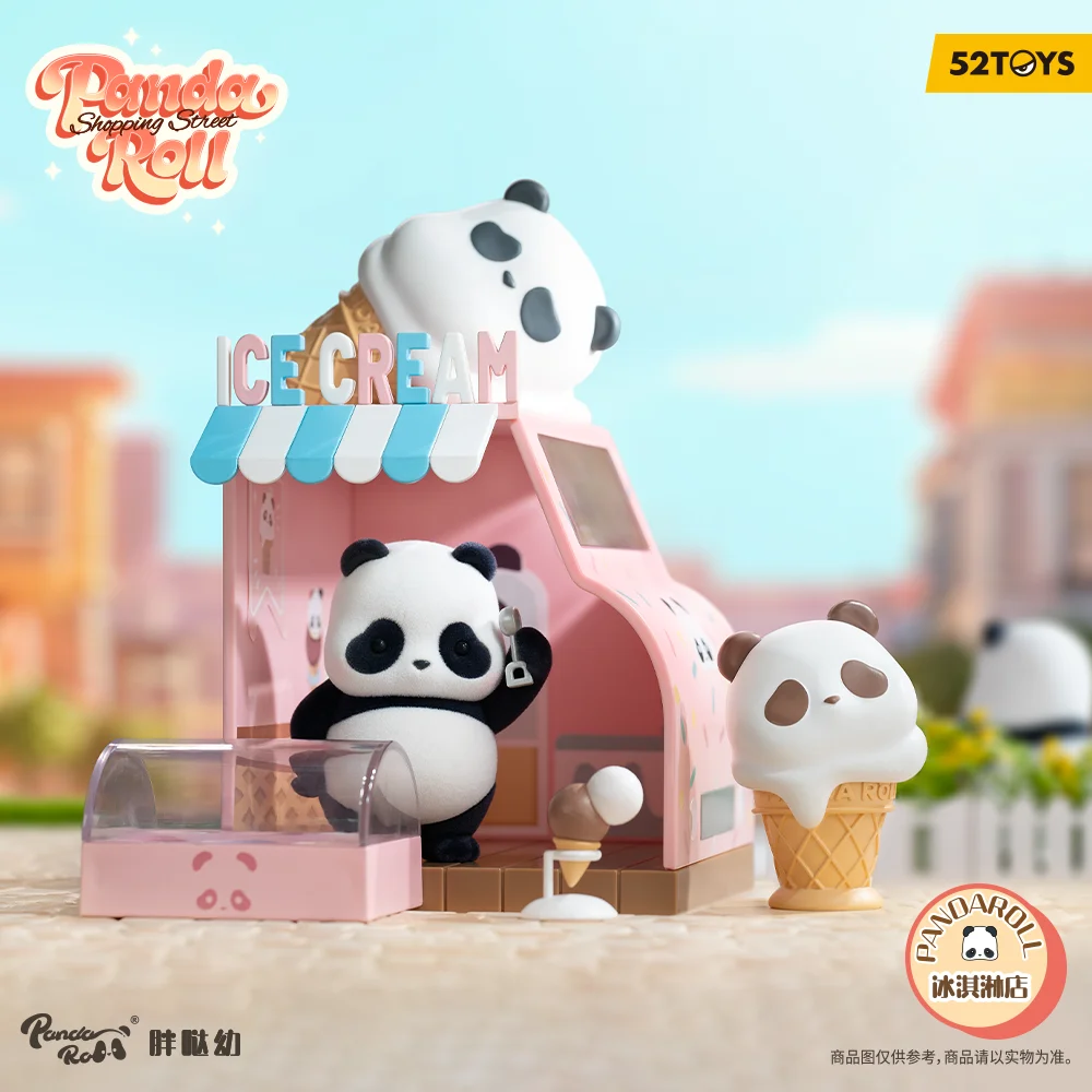 52 giocattoli scatola cieca Panda Roll Shopping Street, contiene un panda paffuto, accessori, adesivi decorativi, regalo Panda carino