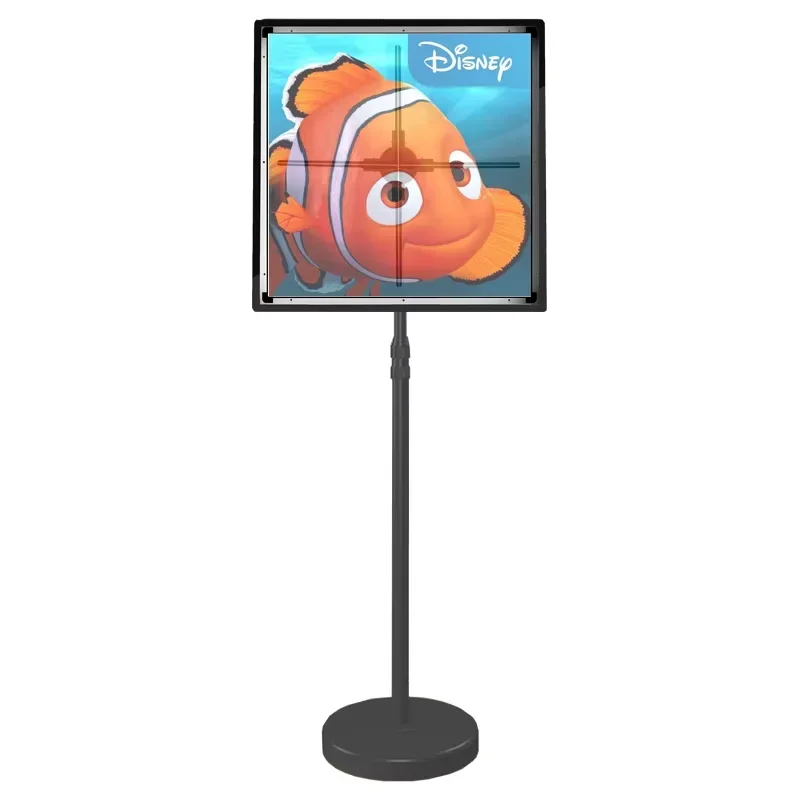 

3D Holographic Display Fan 65cm Hologram With Square Aluminum Alloy Frame High Resolution Holographic Projector With Floor Stand