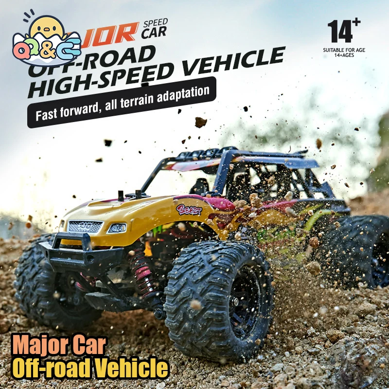 รถบังคับของเล่นสำหรับเด็กทางวิบากแข่งขันความเร็วสูง2.4ก. 4WD 1:18 mobil RC รถตีนตะขาบของเล่นสำหรับเด็ก