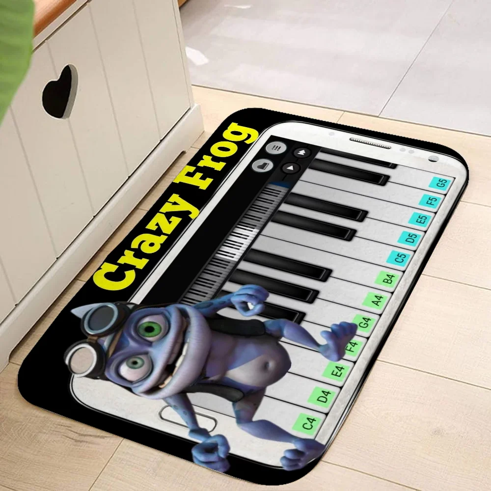 Crazy Frog Kitchen Mats for Floor Mat Room Things for the Home Decoration Accessories Cute Carpet Bedroom Rug Bathroom Foot Mat