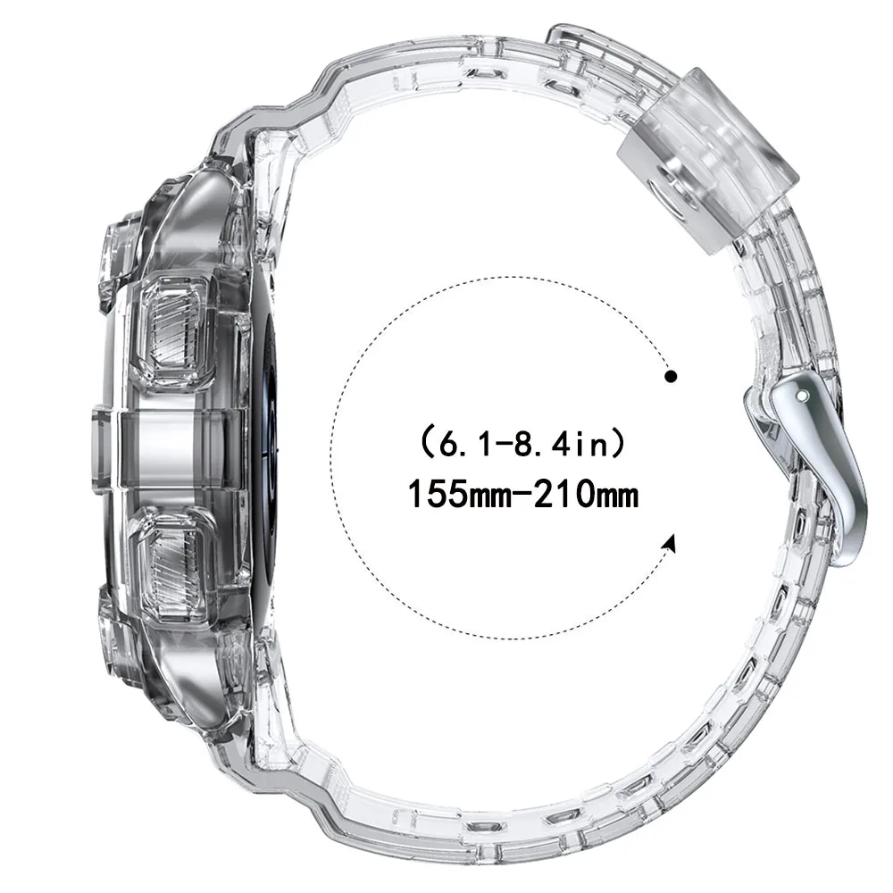 サムスンギャラクシーウォッチ用の透明なストラップ,サムスンギャラクシーウォッチ用の柔らかく透明なスポーツブレスレット,40mm