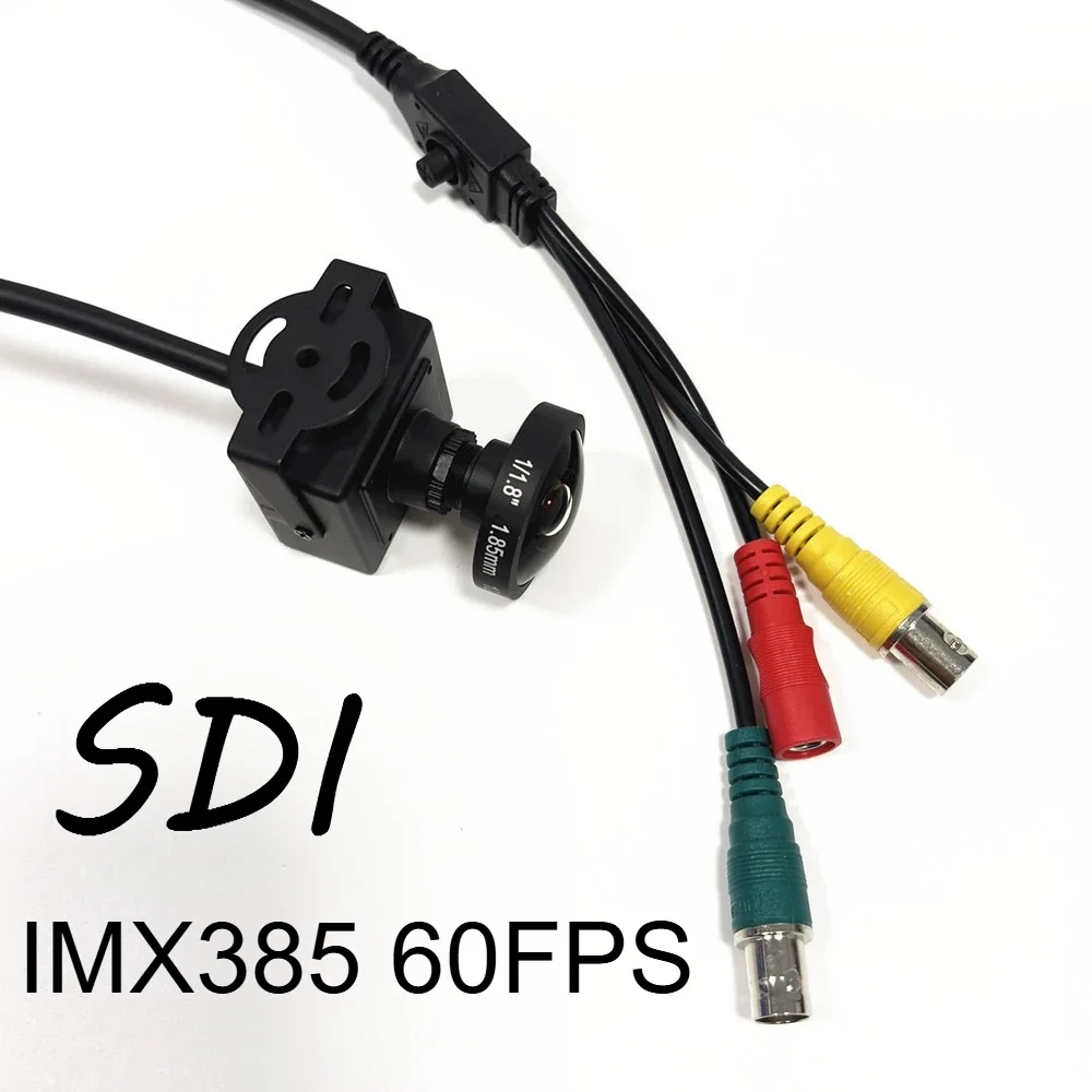1080P 30fps 60fps SDI/Analog Cvbs Stellar 1.85mm Lens 1/1.8inch 185 IMX385 Sensor WDR BOX Mini SDI Camera Video Live Industrial