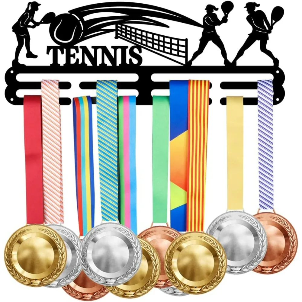 Tennis Medal Hanger Holder Display Sports Medals Display Rack for 40+ Medals Wall Mount Female Tennis Award Display Holder