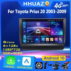 Radio samochodowe Android Carplay dla Toyota Prius 20 2002-2009 odtwarzacz multimedialny GPS nawigacja Stereo Carplay Auto No 2 Din DVD