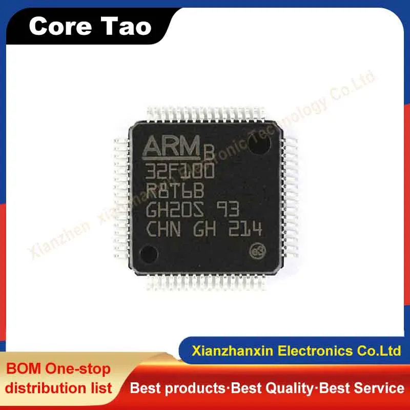 1~5PCS/LOT STM32F100R8T6B STM32F100 100R8T6B LQFP-64 24MHz 64KB Single-chip micro controller