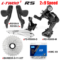 LTWOO R5 2x9 Speed Road Bike Derailleur Groupset Mechanical Brake Rear Derailleur 23T 25T 28T 32T Cassette Sprocket X9 Chains