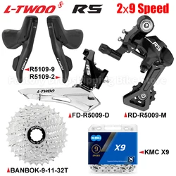 LTWOO R5 2x9 Speed Road Bike Derailleur Groupset Mechanical Brake Rear Derailleur 23T 25T 28T 32T Cassette Sprocket X9 Chains