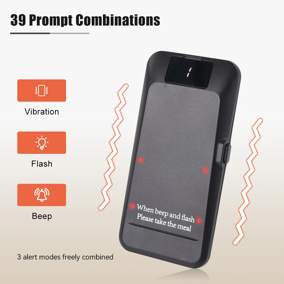 Retekess TD157P مطعم النداء نظام الاتصال اللاسلكي 24 كوستر الجرس جرس استقبال 800 متر المسافات لشاحنة الغذاء مقهى بار