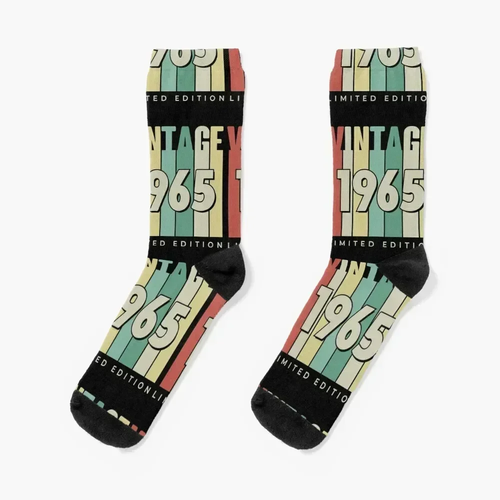 vintage 1965 limited edition Socks bright garter hiphop Toe sports halloween Socks Male Women's