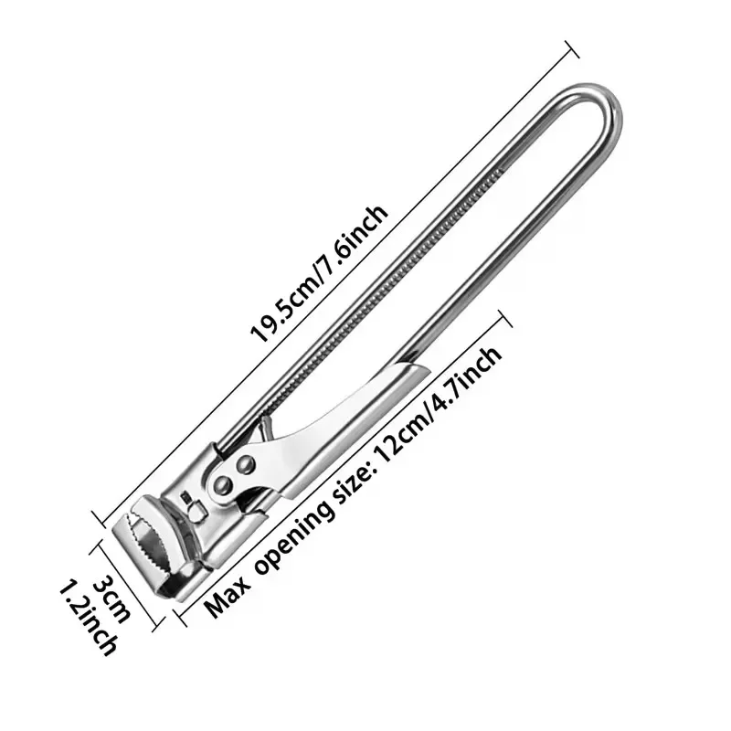 Stainless Steel Multifunctional Bottle Opener, Adjustable Rotating Cap Bottle Opener, Convenient Anti Slip Beer Cap Kitchen Tool