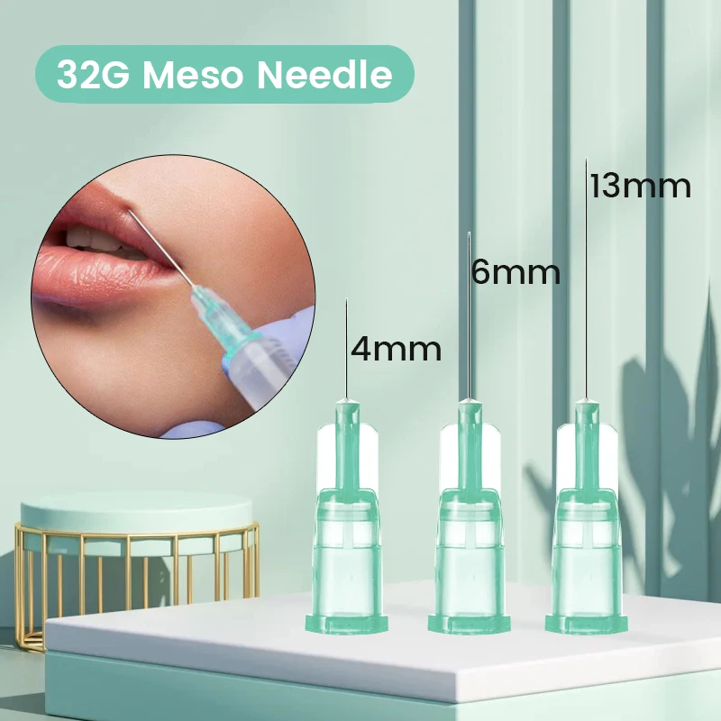 30g 4mm agulha pequena indolor irrigador para dentes seringas descartáveis agulhas superfine 30g 13mm beleza pálpebra pálpebra ferramenta peças