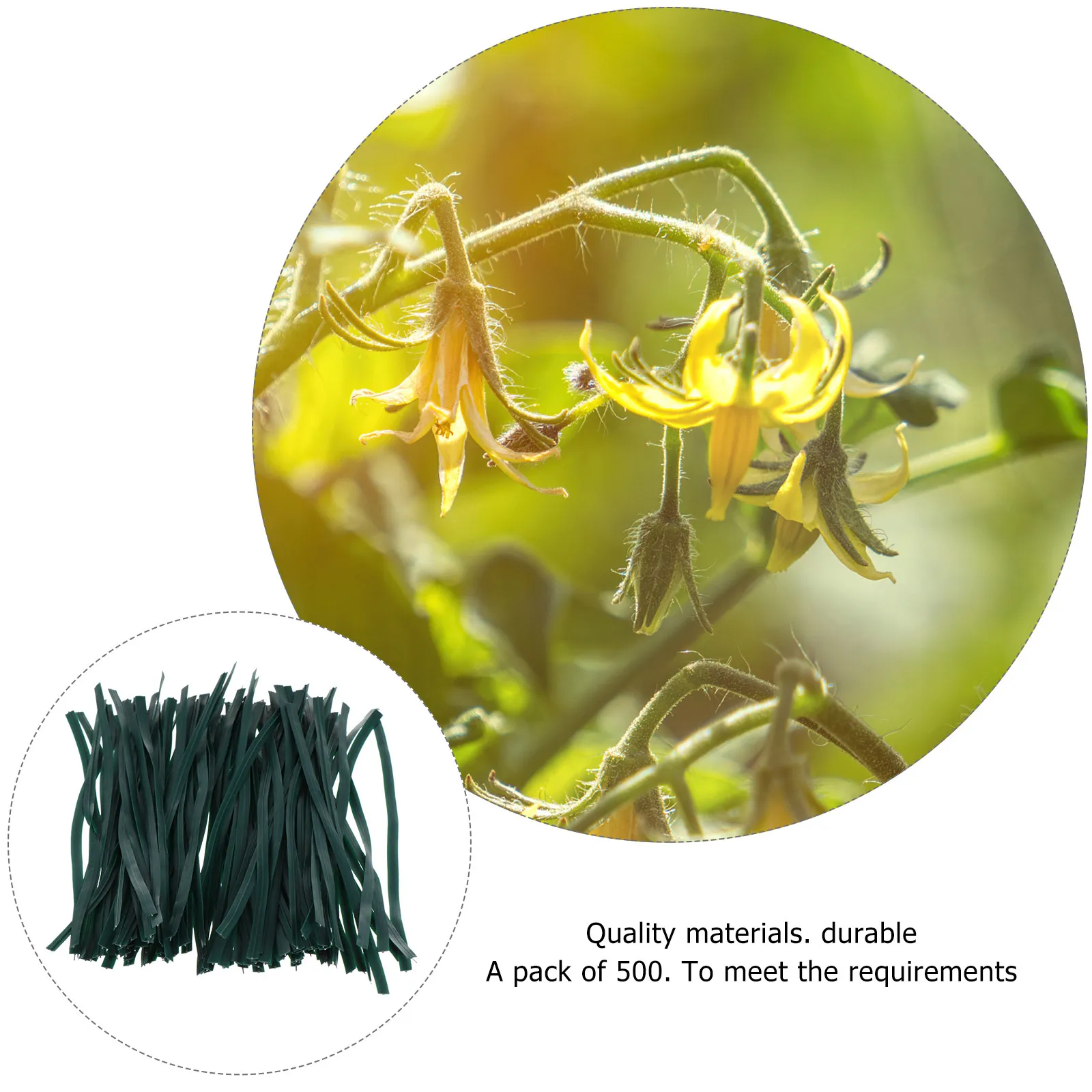 500Pcs Garden Cable Ties Flexible Plastic Climbing Plants Fixing Wire Adjustable Plant Stem Support Binding Straps