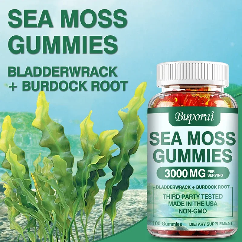 

Sea Moss Gummies - Detoxification, Promotes Digestive Health, Boost Immunity, Supports Thyroid Function, Improve Mental Clarity