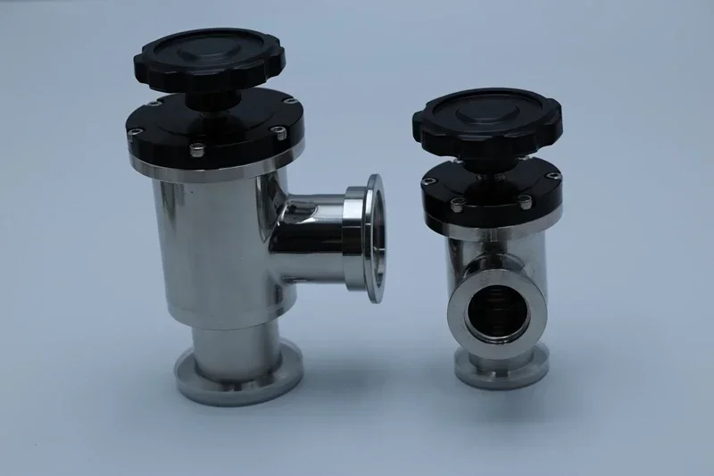 Professional Factory KF40-KF50 OEM ODM OBM Stainless steel Manual angle poppet valves HV KF/ISO Flanges