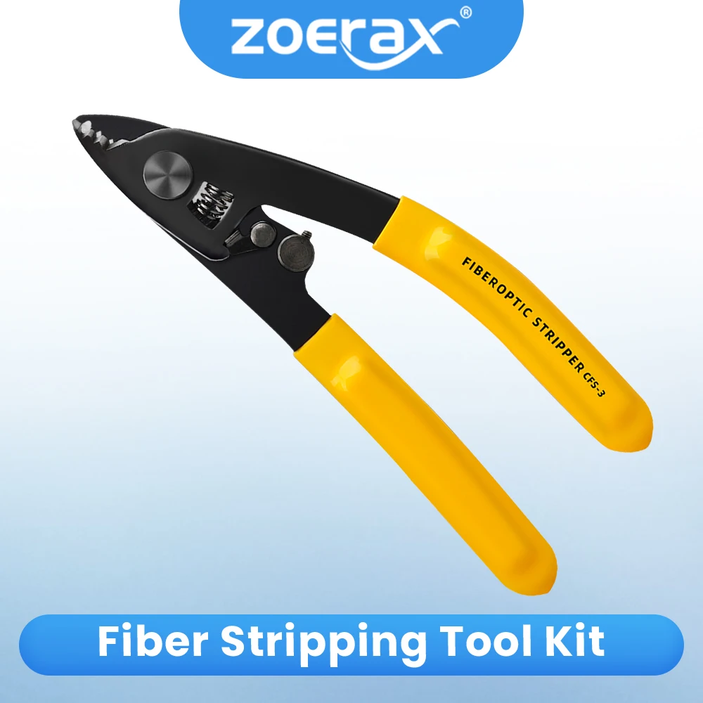ZoeRax CFS-3 سلسلة ثلاثة حفرة الدقة الألياف المتعرية كماشة أداة تجريد الألياف كفاءة كماشة صيانة FTTH #1