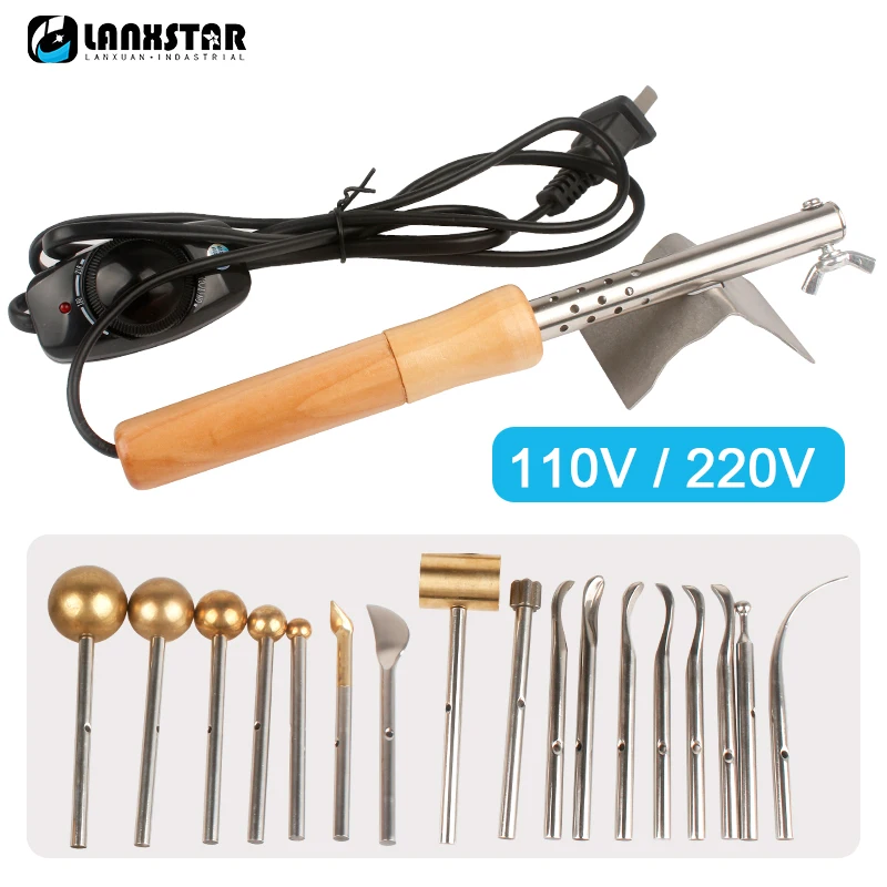 220V/110V Double-layer Inner Pyrographic Device 17 Heads/3Heads Soldering Iron Fabric Flowers Ironing Machine Flower Making Tool