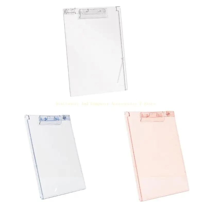 

Acrylic Clipboard with Measuring Scale and Pen Clip 12.8x9Inch for Office School