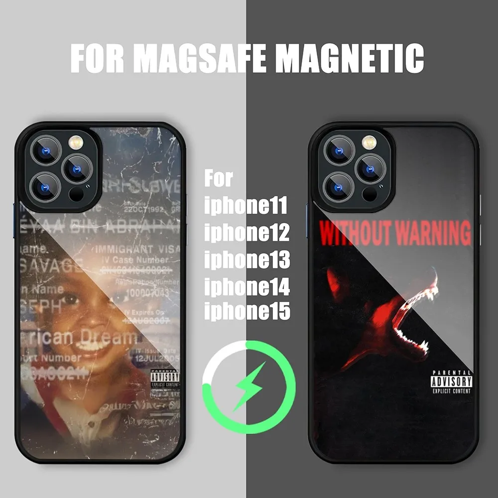 Singer 21 Savage American Dream Phone Case iPhone 15 14 11 12 13 Pro Max Plus Magnetic Wireless Charge Cases Cover