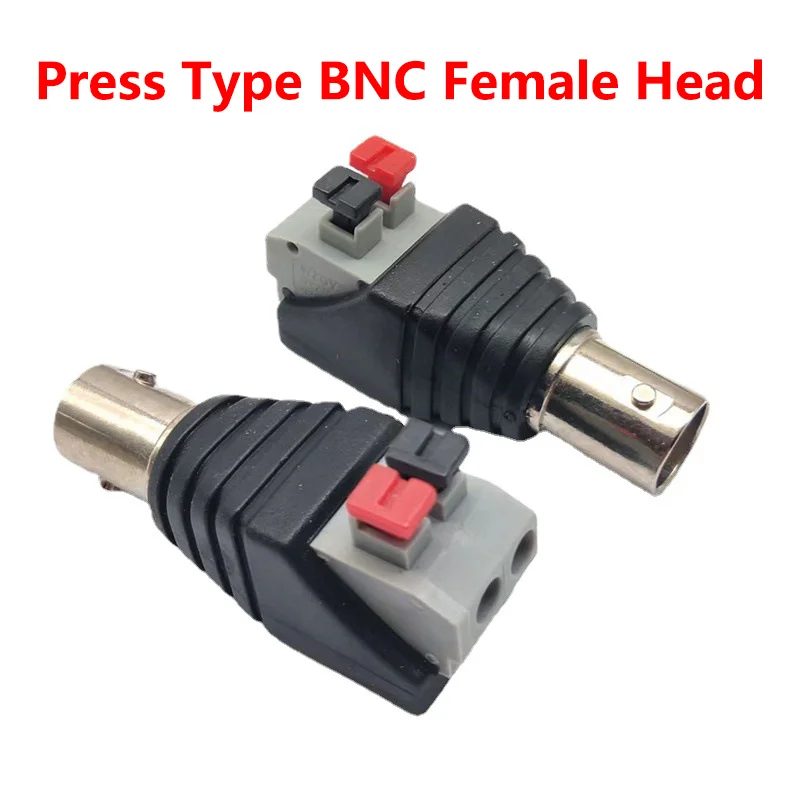 

BNC Female Connector Analog Surveillance Camera 75-5 Video Cable Q9 Press Type Copper Core Interface No Welding Adapter