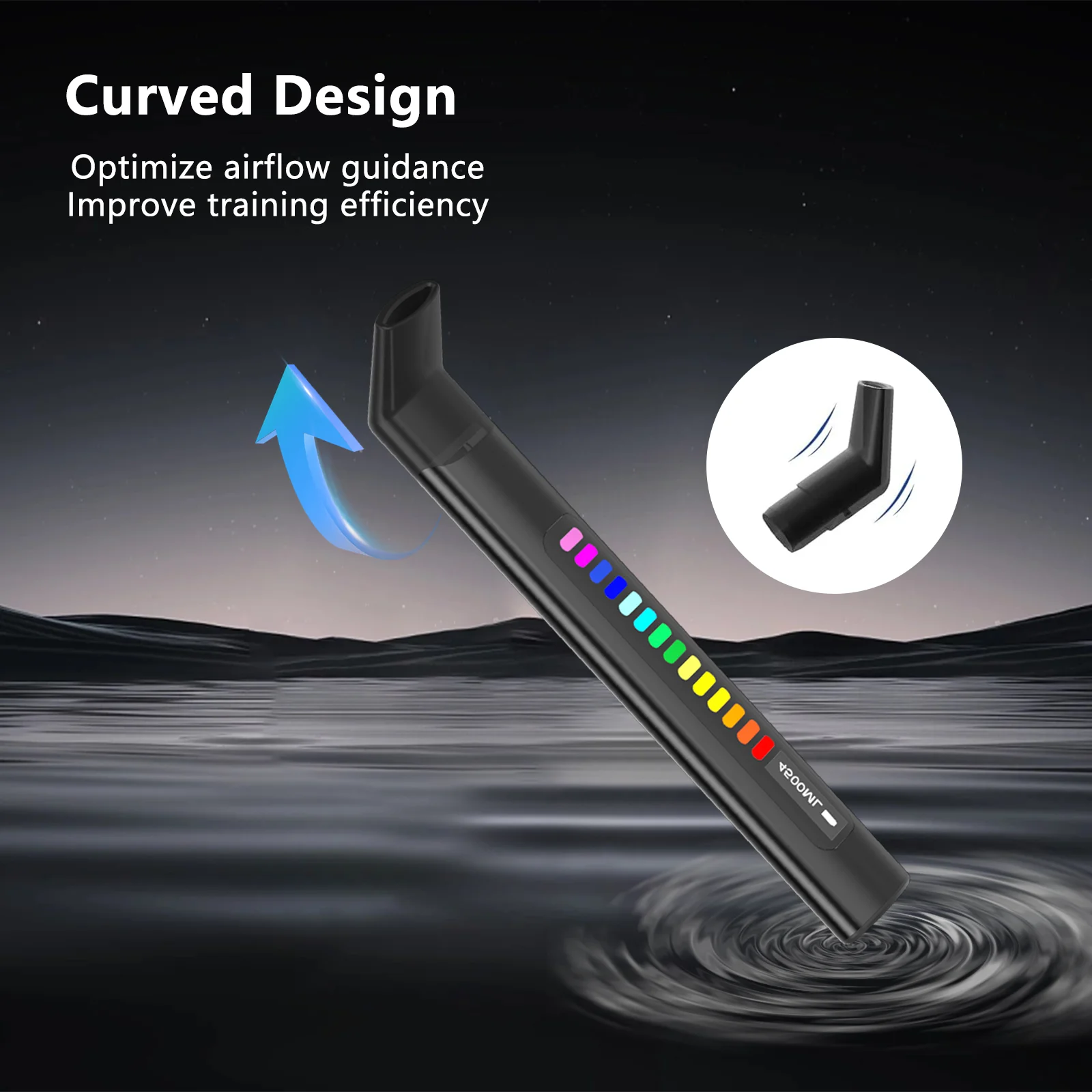 

Breathing exercise for lungs Portable USB breathing fitness exercise equipment has endurance exercise equipment.