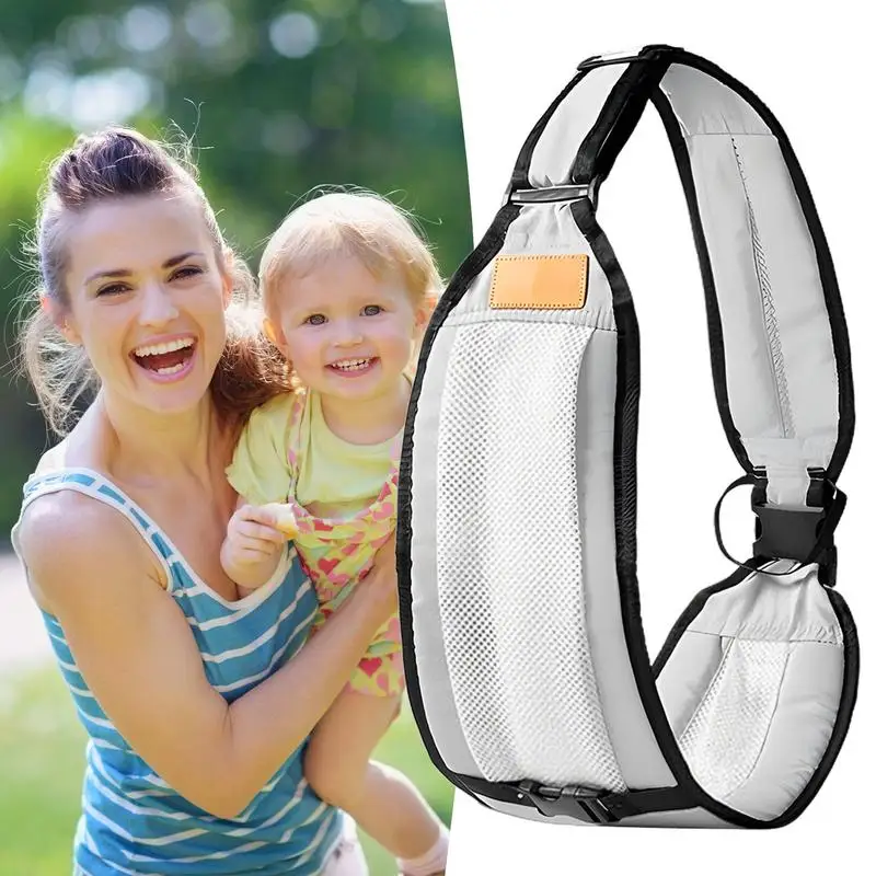حاملة أطفال خفيفة الوزن وحاملات وإكسسوارات للأطفال الصغار بسعة تحميل 44 رطلًا حبال مريحة مع حزام خصر وصدر
