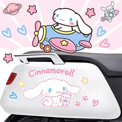 Sanrio Kawaii Cute Cinnamoroll Car Sticker Cartoon Luggage Electric Car Notebook Refrigerator Water Cup Sticker Wholesale