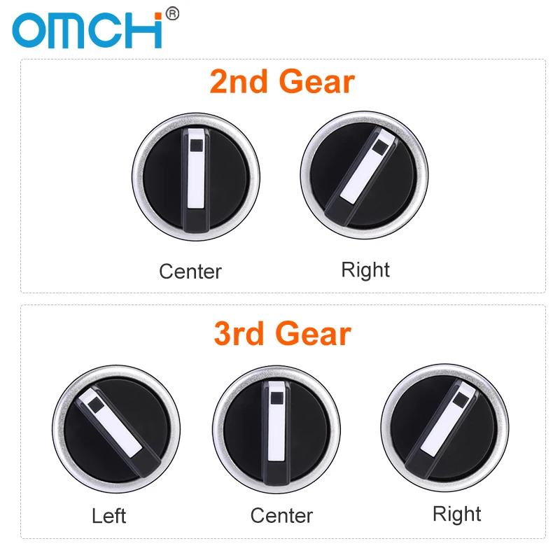 Picture 3: OMCH 1PCS 22MM 2/3 Position Rotary Selector Switch 10A 440V Latching/Momentary DPST ON/OFF 2NO 1NO1NC Red Green Black Knob