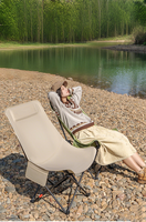 Outdoor moon chair,camping chair, folding chair with raised backrest adjustment,lazy chair, leisure chair, picnic and fishing