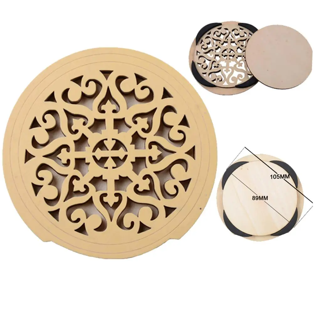 

Acoustic Guitar Hole Cover Durable Wood Anti Sound Hole Cover Feedback Standard Size Fits Guitars Professional Use