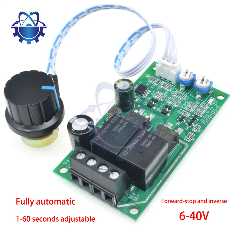 DC6-40V 5A Cycle Fully Automatic Forward And Reverse Control Module Timing Delay Time Cycle Relay Motor Controller Board