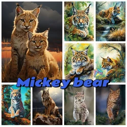 Eurasian Lynx Diamond Painting Kit Wild Animals Photo Diy Diamond Embroidery Cross Stitch Interesting Hand Gift Home Wall Decor