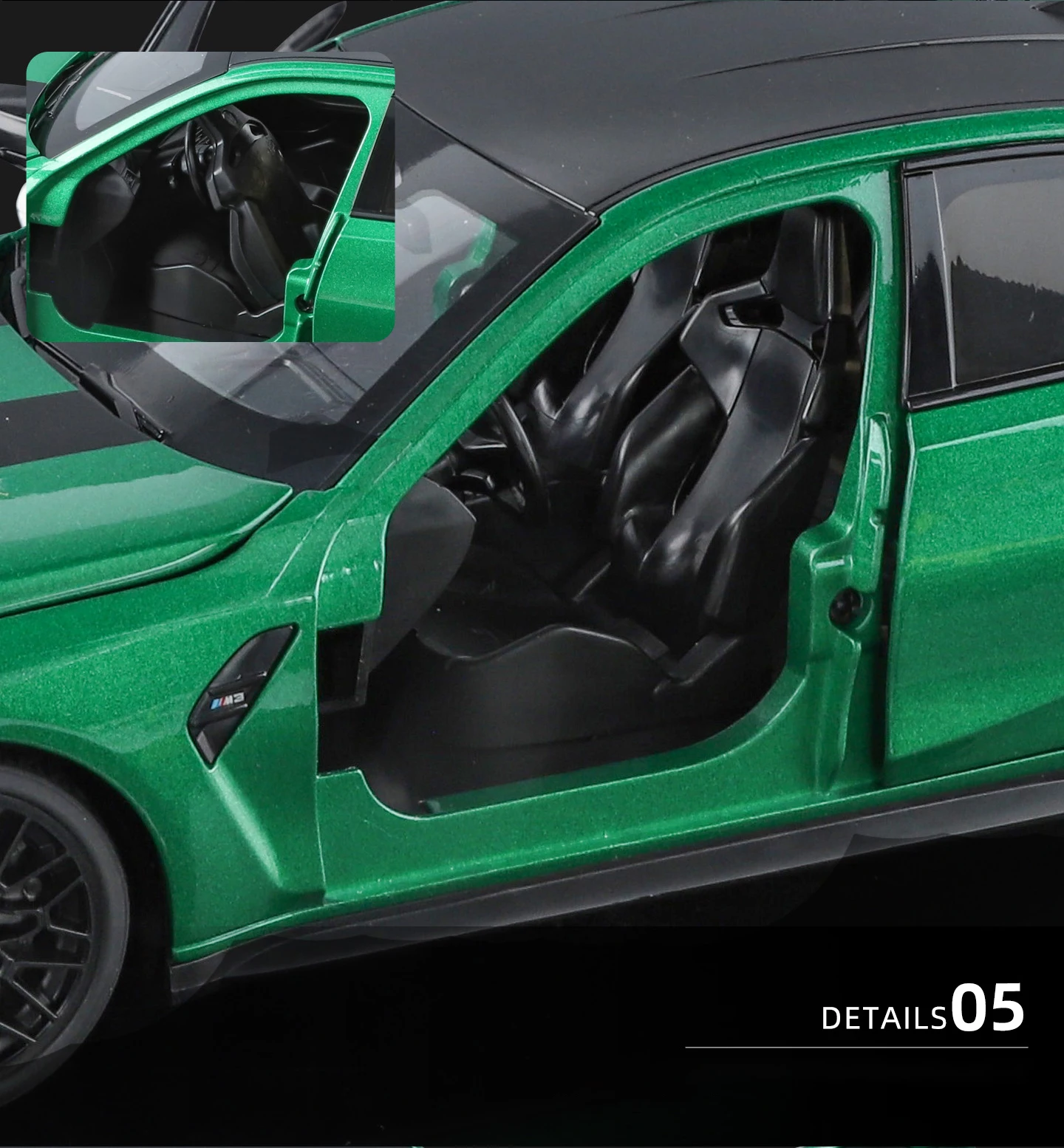 NEU 1:18 BMW M3 CS LCI G80 Mpower Supersportwagen Legierung Auto-Modelle & Spielzeugfahrzeuge Automodell Miniatur Maßstabsmodell Auto für Kinder – Detail 15